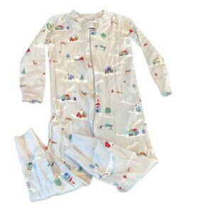 Hanna Andersson Pajamas size 3T one piece zip up romper (90cm)